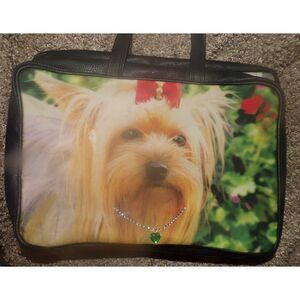 Yorkie dog makeup bag kit